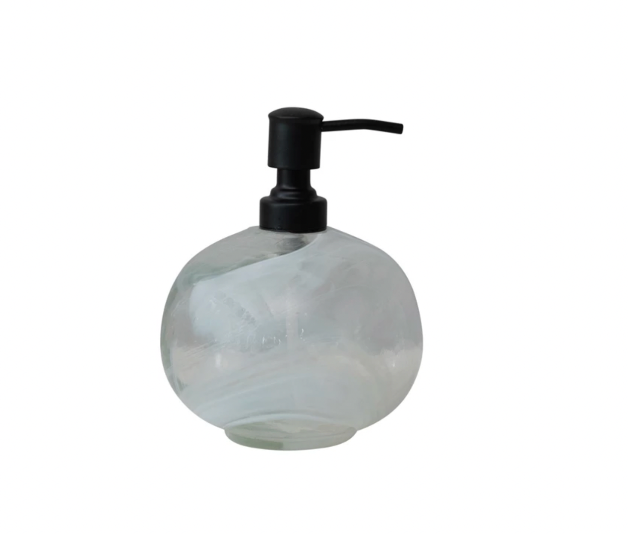 Marbled Glass Soap Dispenser with Pump