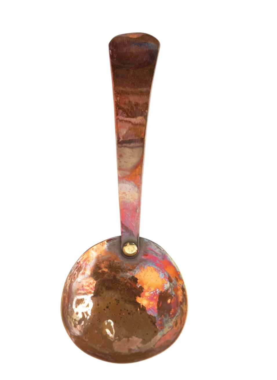 Hammered Copper Spoon with Burnt Finish