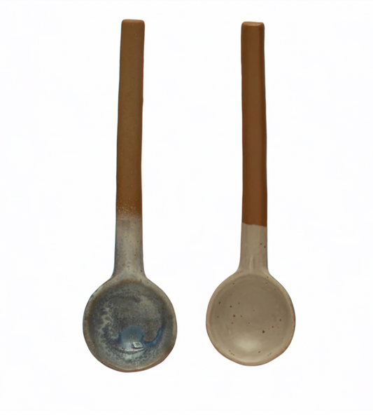 Stoneware Spoon with Reactive Glaze