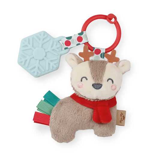 Holiday Reindeer Itzy Pal Plush & Teether