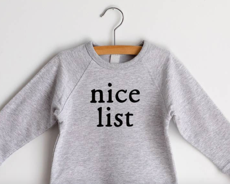 Nice List French Terry Organic Baby Pullover