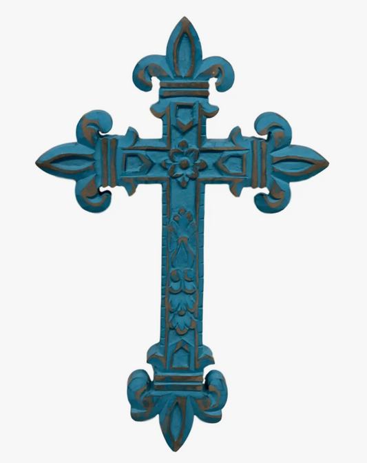 Chartres Hand-Carved Wood Wall Cross