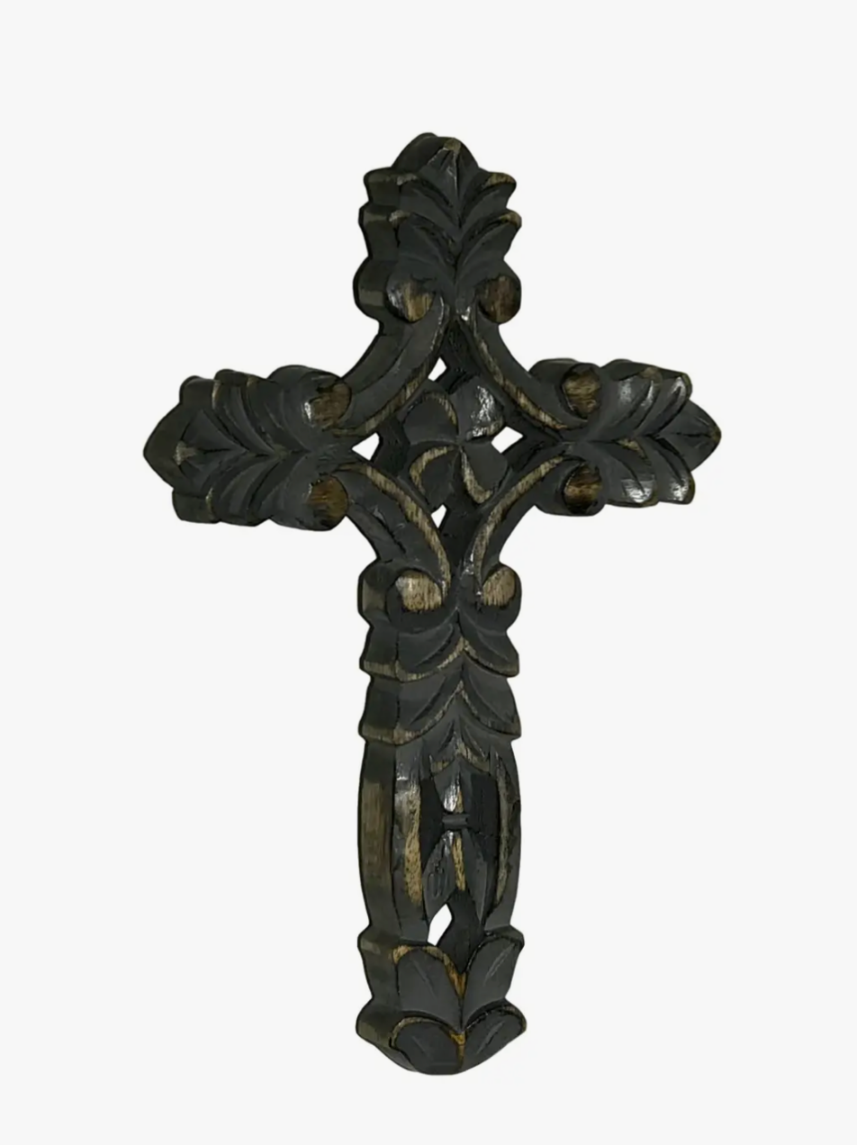 Devonshire Hand Carved Wood Wall Cross