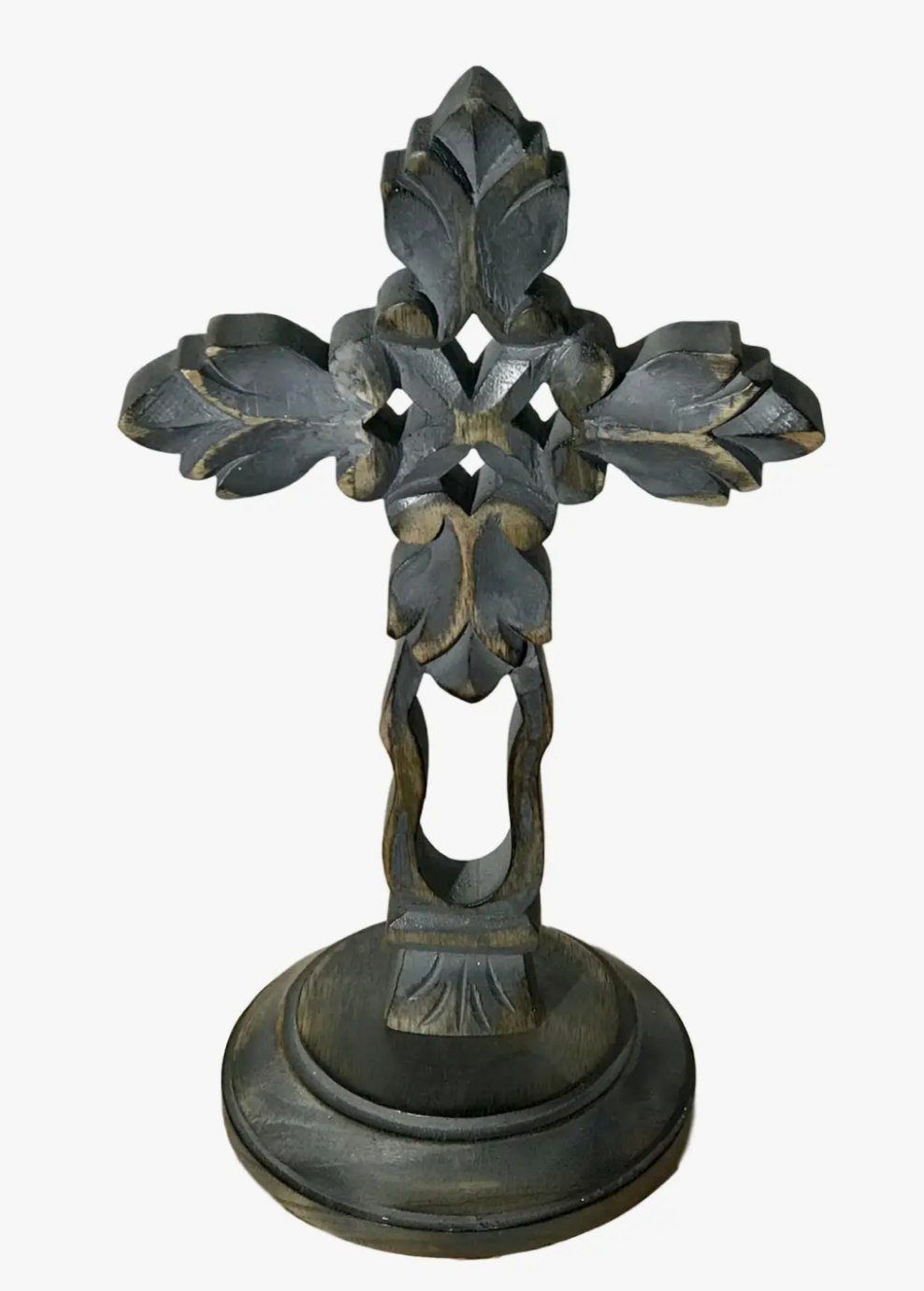 San Juan Hand Carved Wood Table Cross