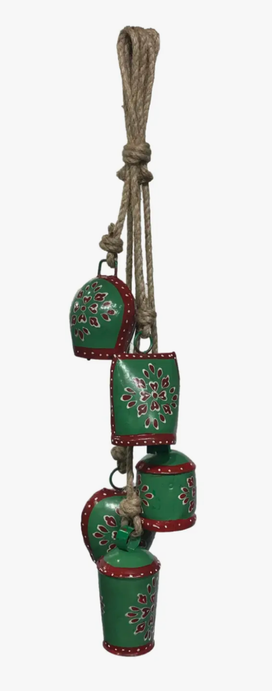 Valentine's Hand-Painted Metal 5-Bell Pendant Chime
