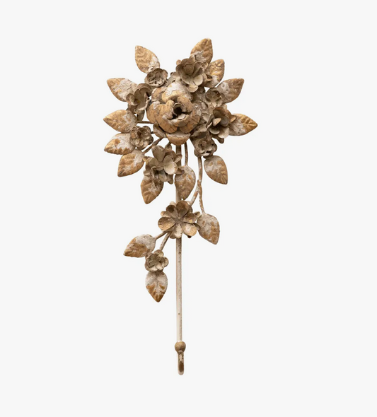 Hook with White & Gold Flower