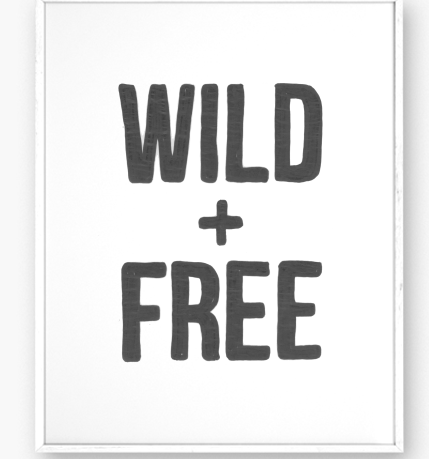 Wild + Free Sign