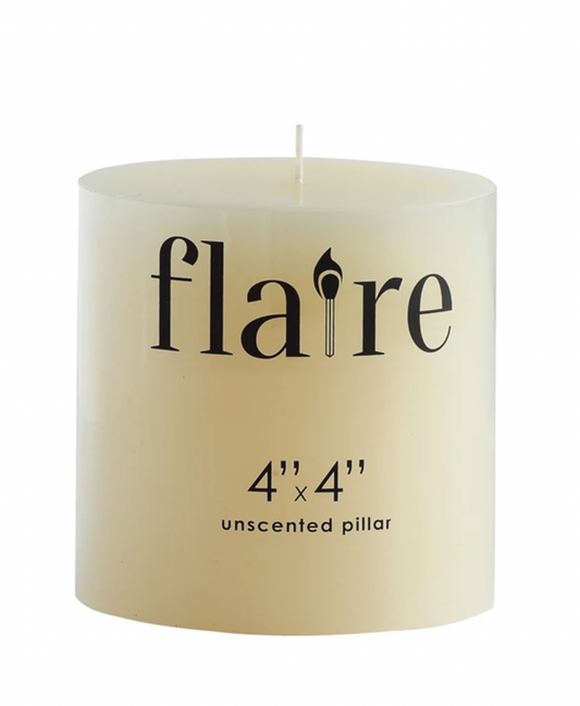 Flaire Unscented Pillar Candle