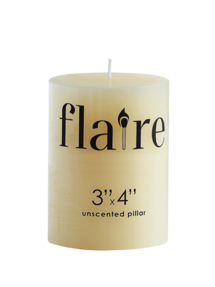 Flaire Unscented Pillar Candle