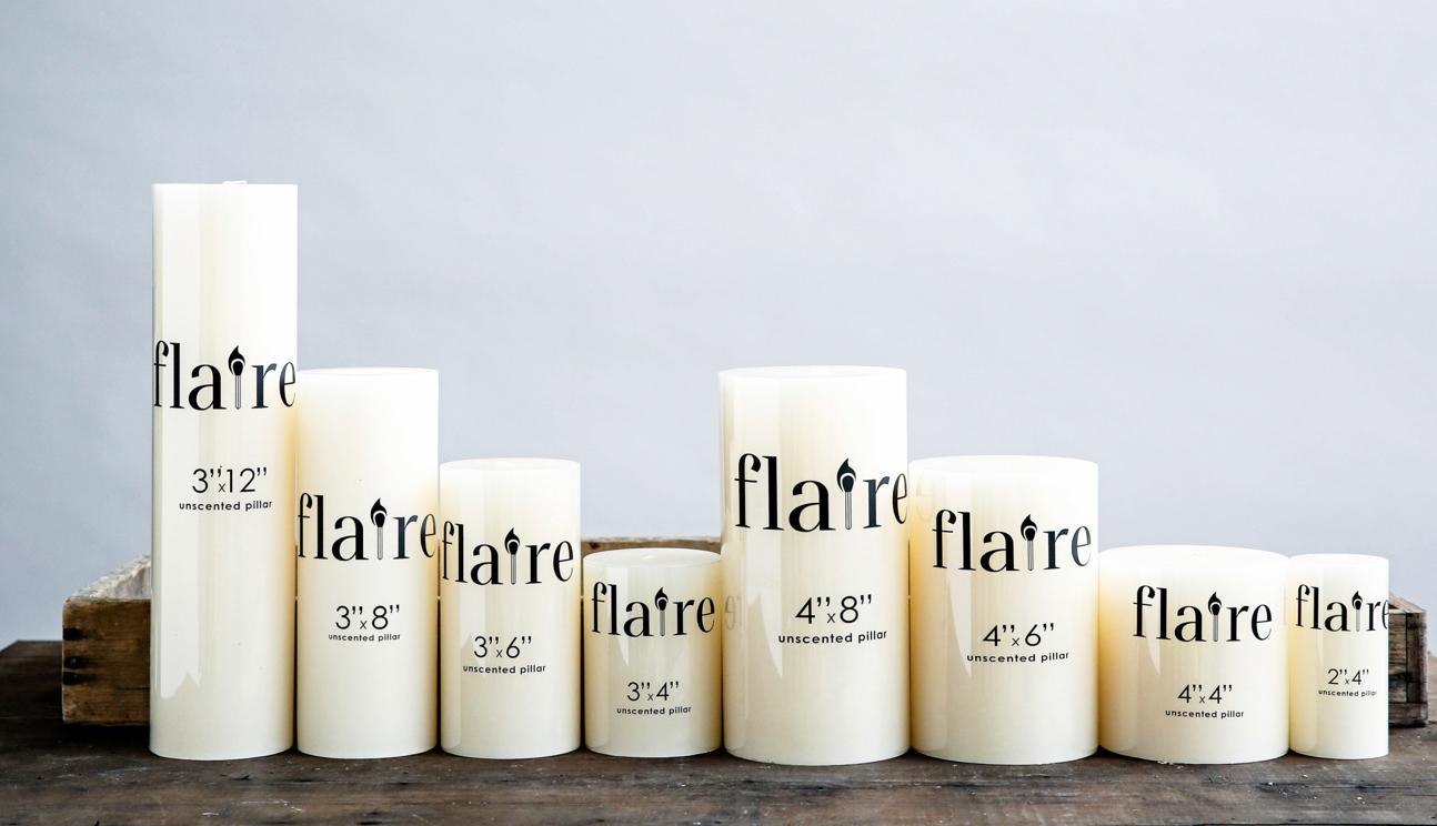 Flaire Unscented Pillar Candle