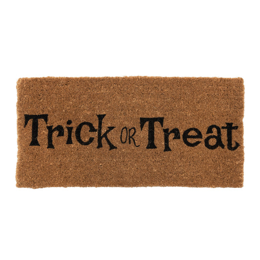 "Trick or Treat" Natural Coir Doormat