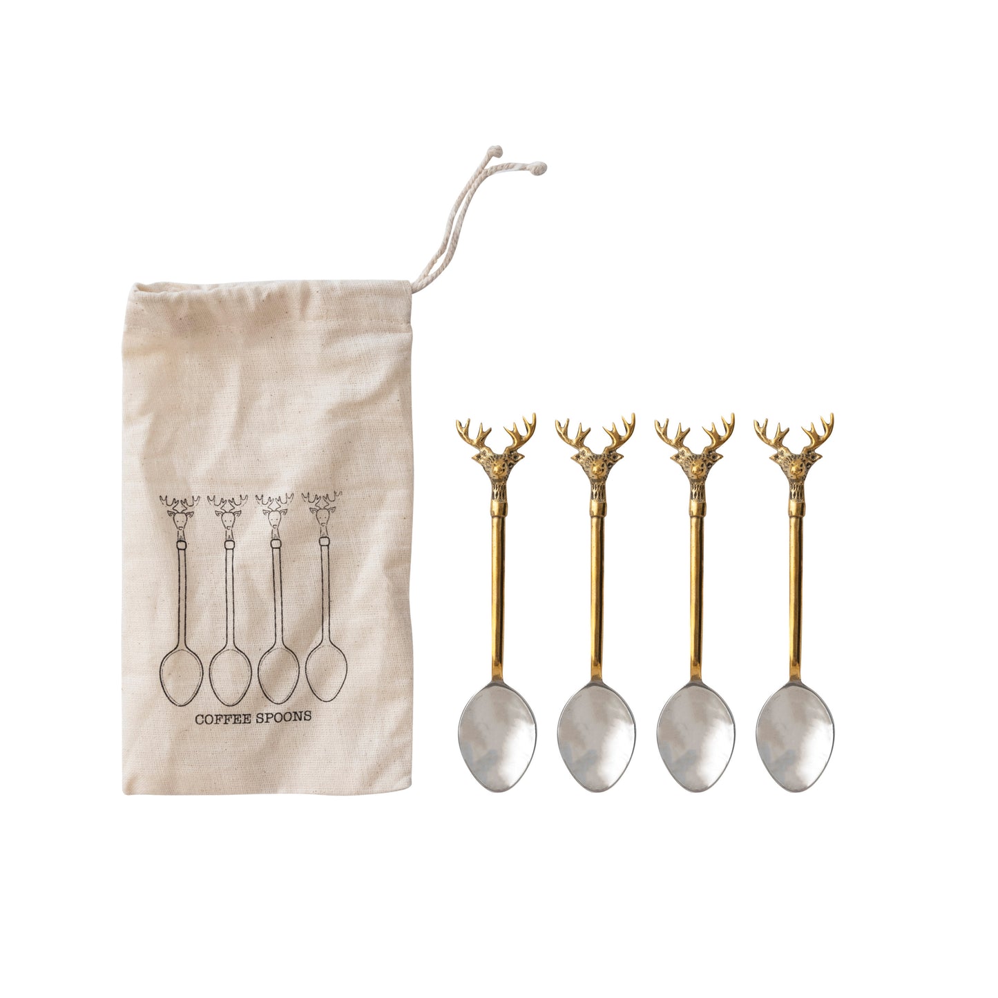 Stainless Steel and Brass Spoons